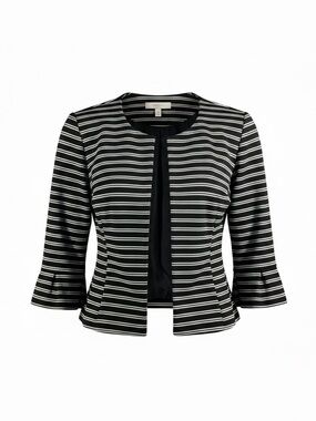 Nine West Women’s Black and White Striped blazer | Size 12